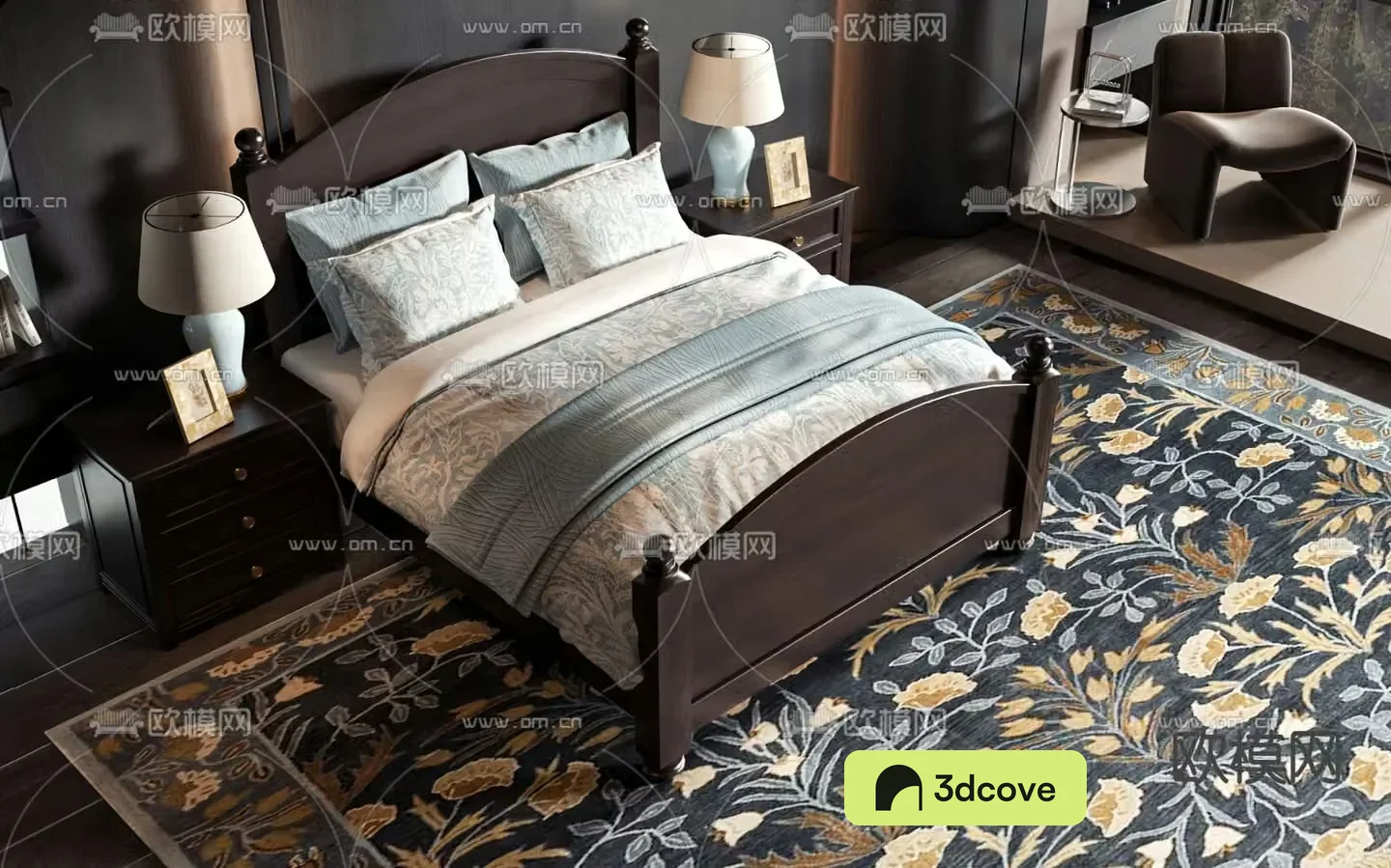 American double bed