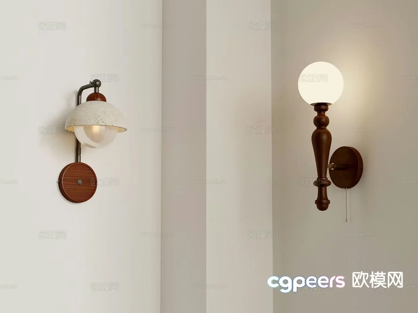 French wall lamp retro wall lamp 3d model