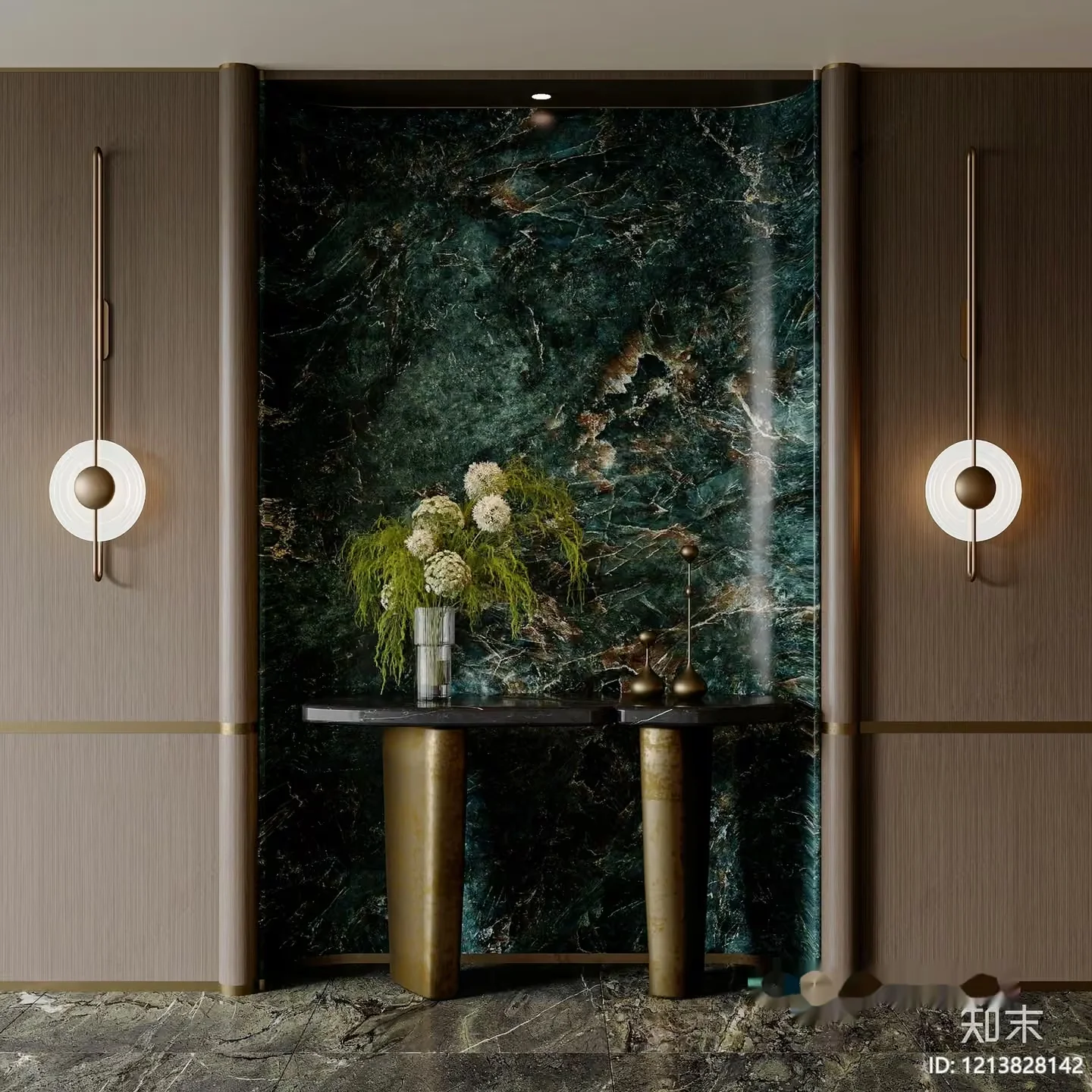 Modern Elegant Entryway 3D Model – 6590 – VRAY Render