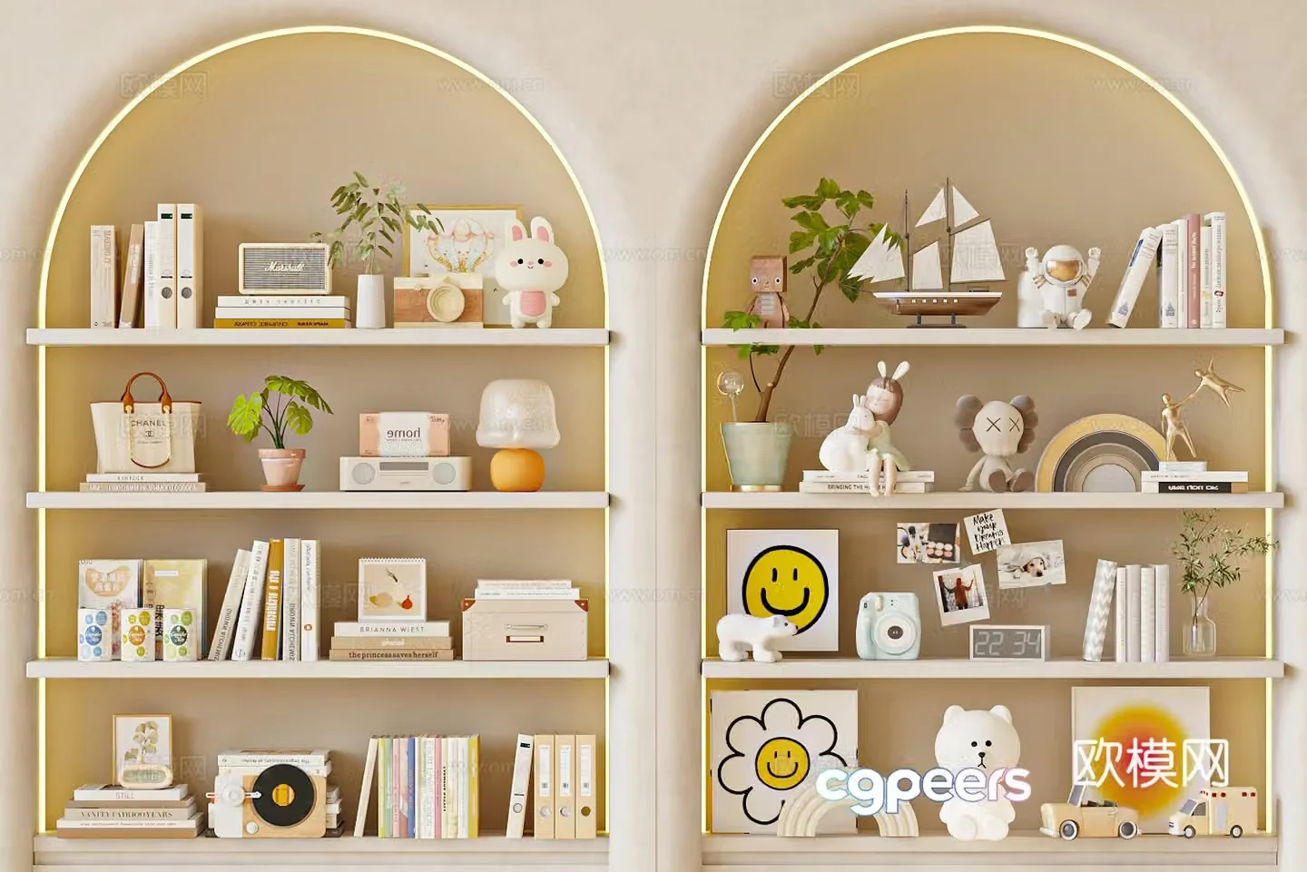 Modern cream style ornaments TV cabinet ornaments bedroom ornaments entrance ornaments 3D model