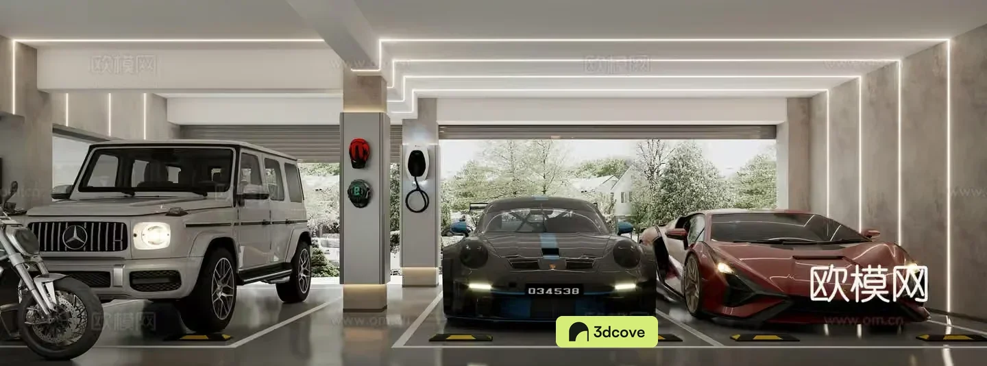 Modern home garage