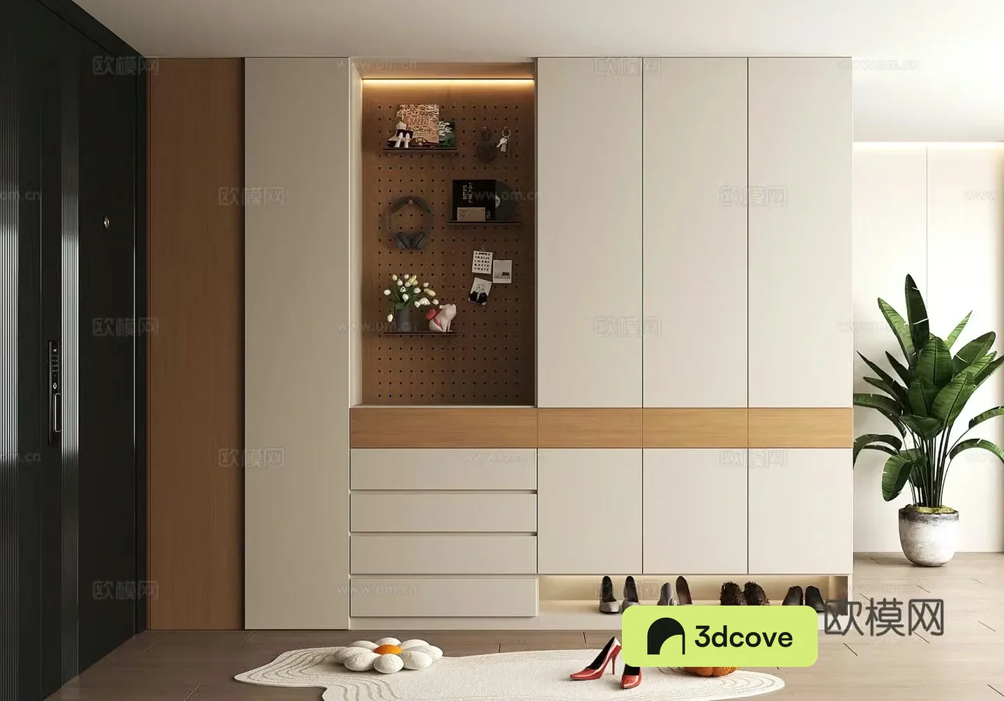 Shoe cabinet design shoe cabinet partition shoe cabinet porch shoe cabinet rendering