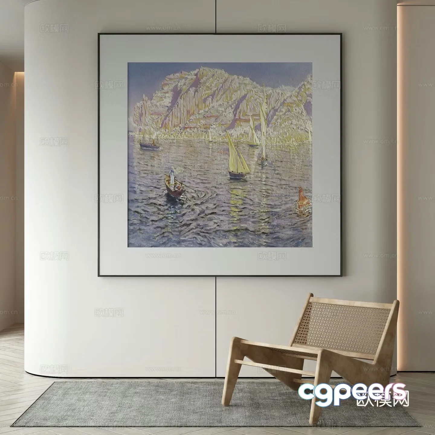 Modern decorative painting 3d model