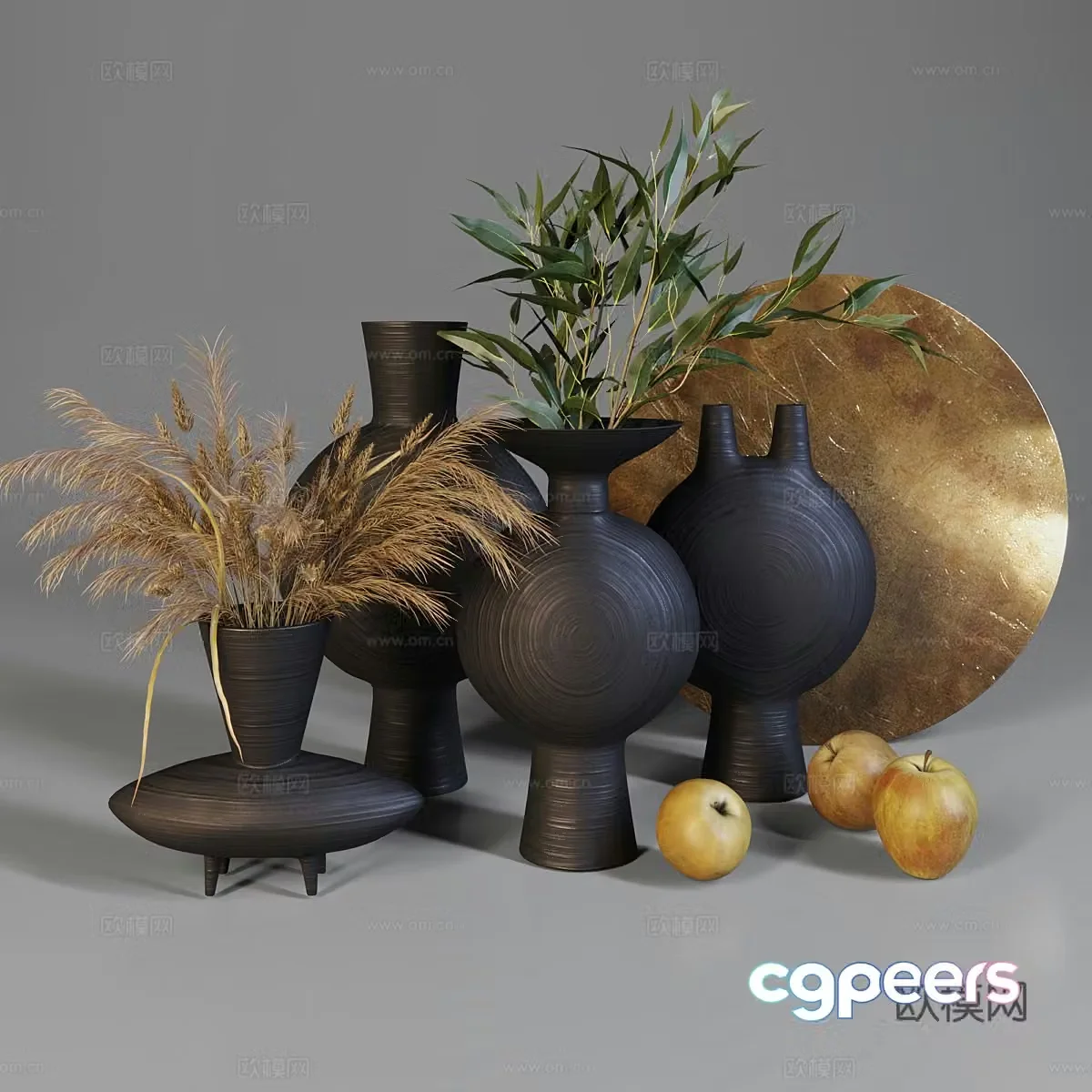 New Chinese ceramic utensils dead branches vase 3D model