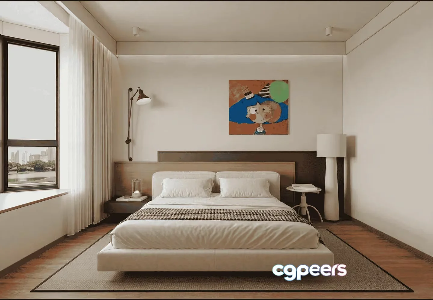Cozy Bedroom 3D Model – 14290 – VRAY Render