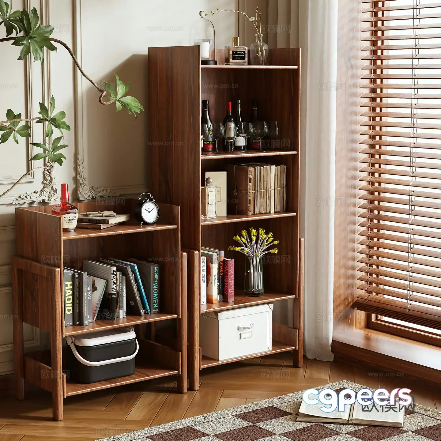 Bookshelf 3D model