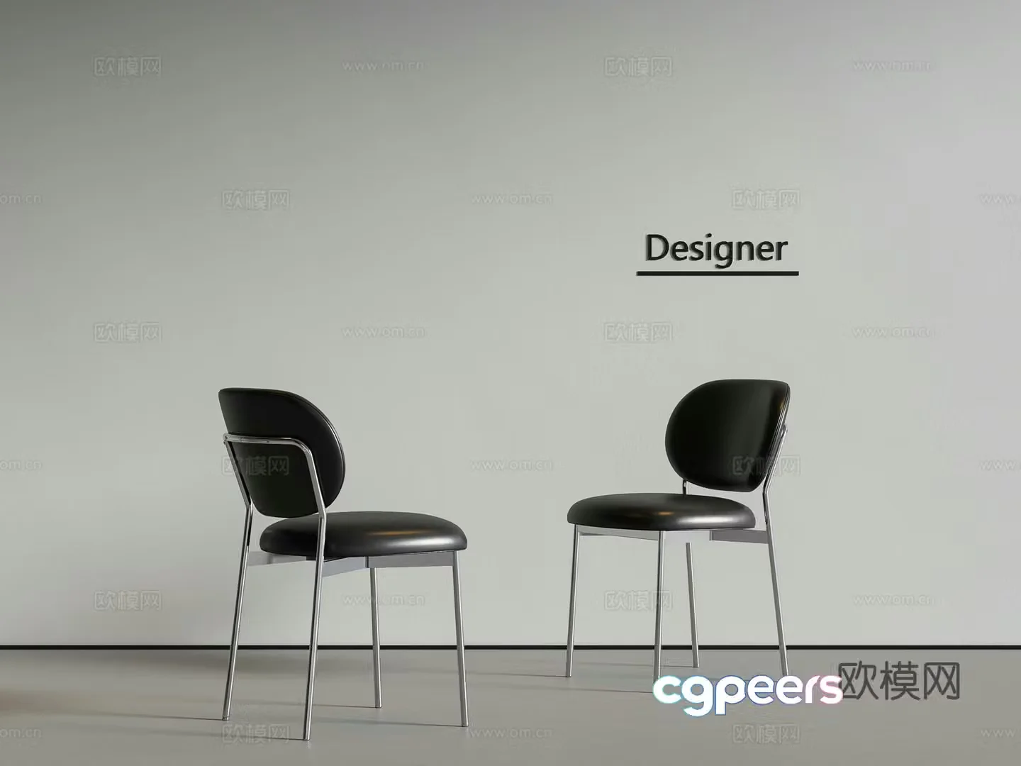 Modern dining chair single chair 3d model