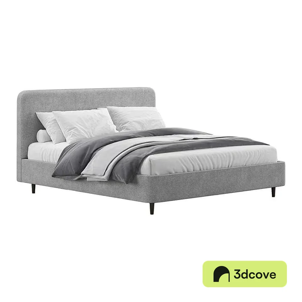 Grey Upholstered Bed
