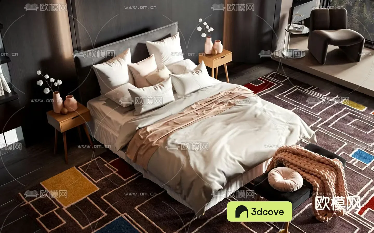 Commercial bed double bed