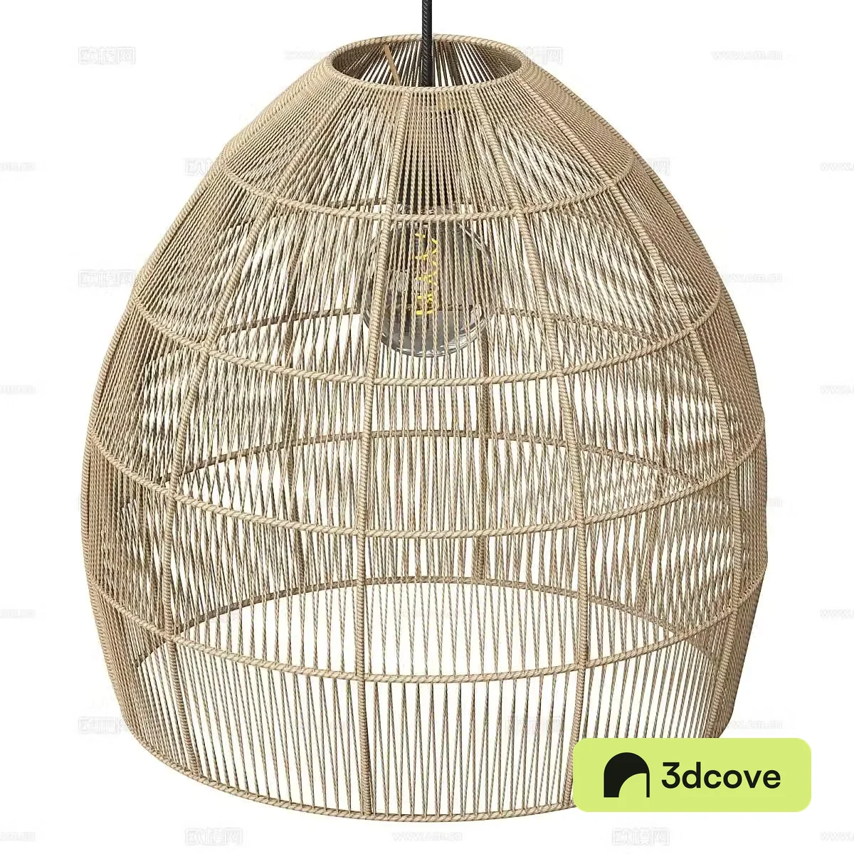 Wabi Sabi restaurant chandelier rattan chandelier