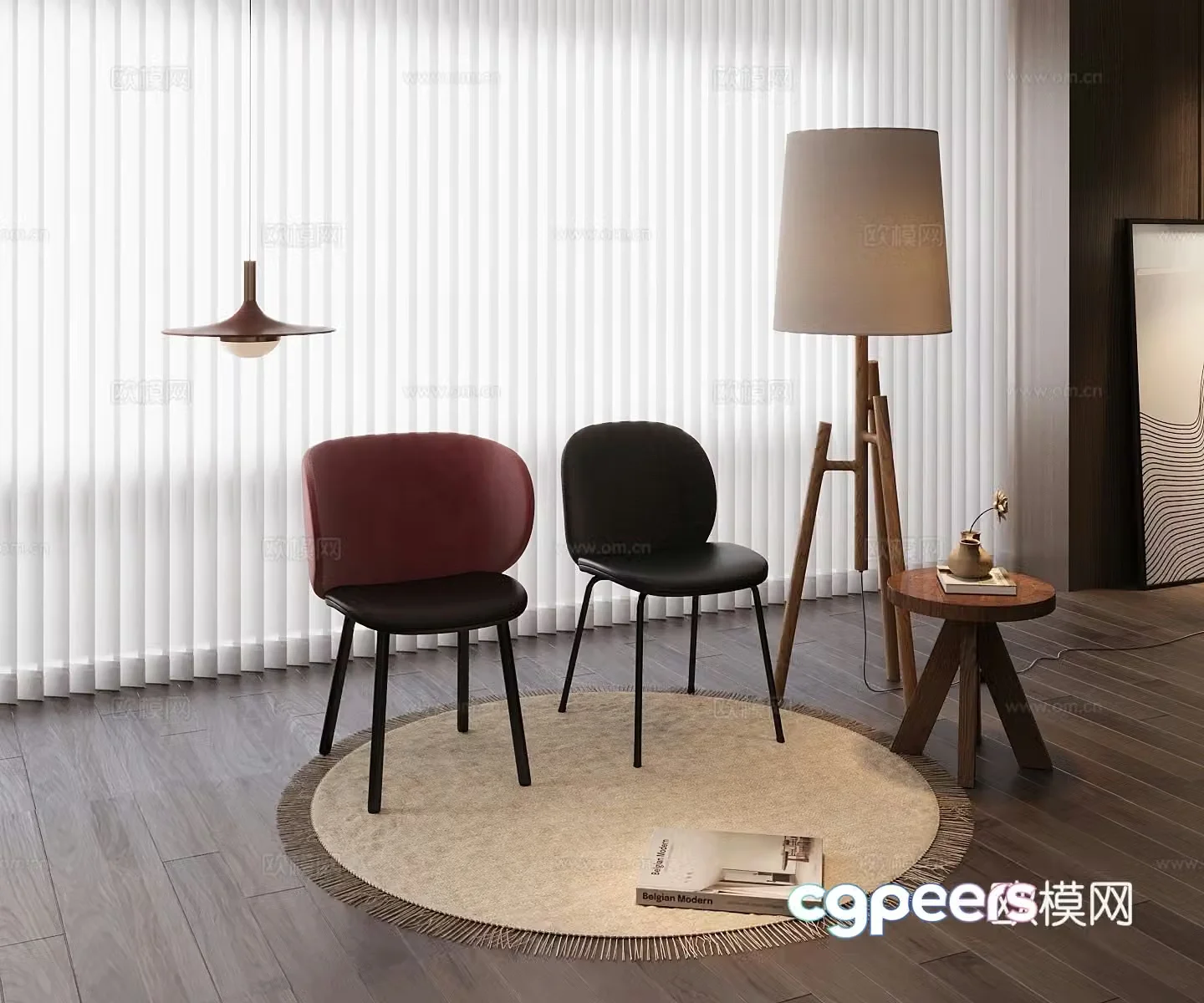 Modern single chair 3d model