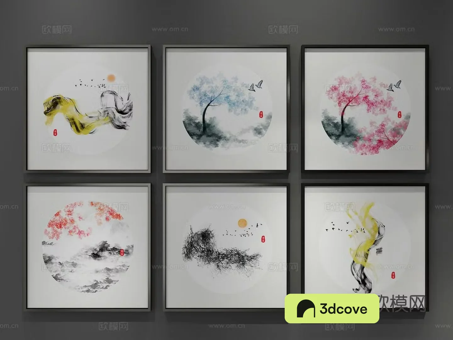 New Chinese style decorative painting ink painting hanging painting