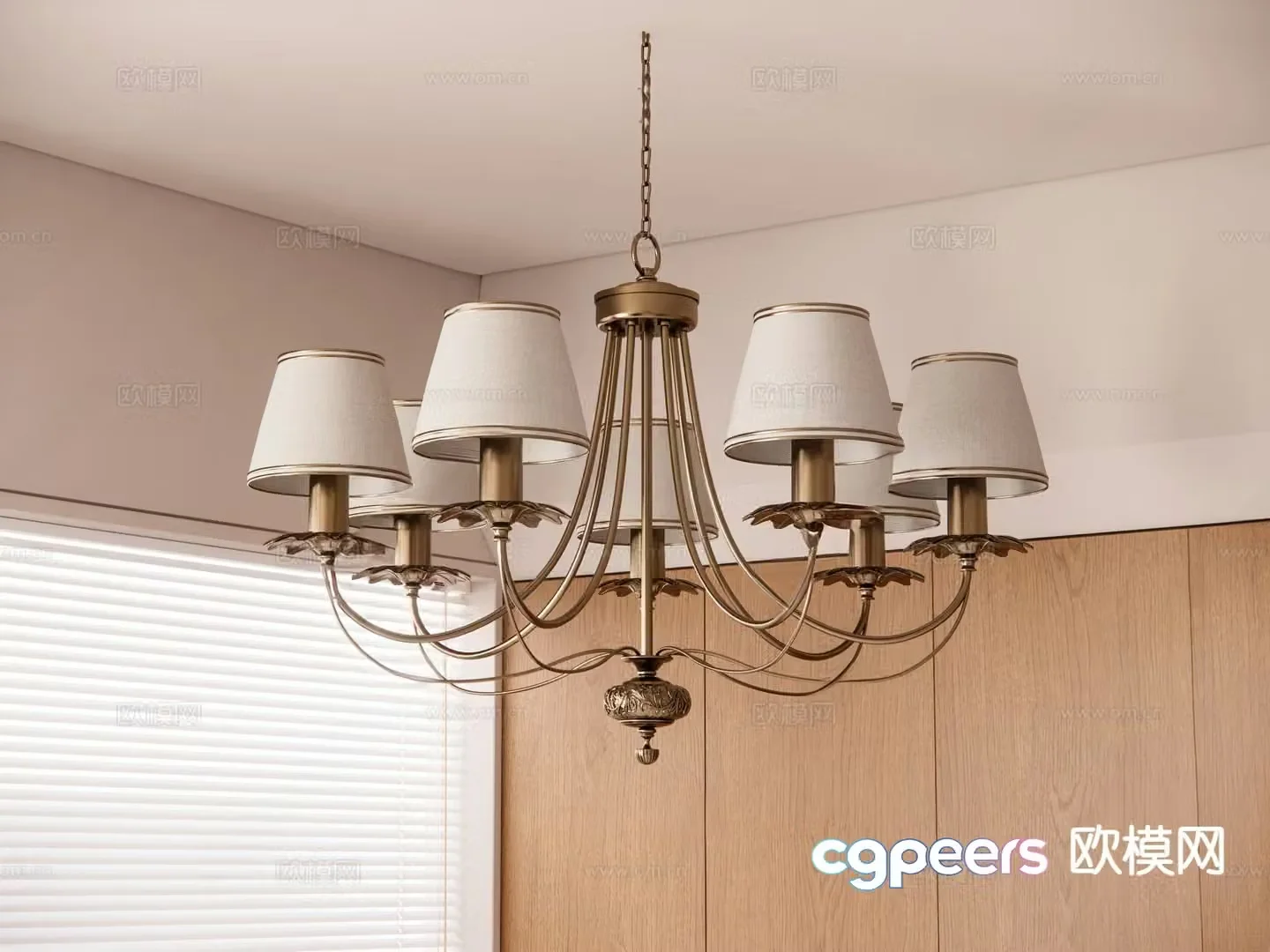 Medieval style chandelier 3d model
