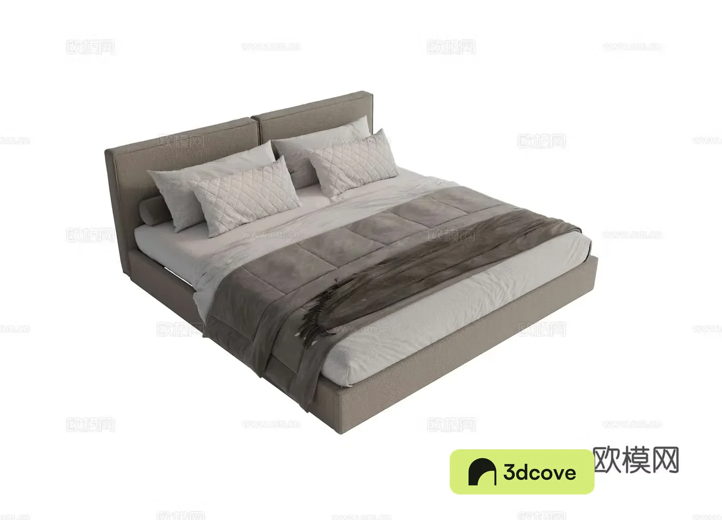Modern fabric double bed master bedroom bed minimalist bedroom bed Minotti modern double bed