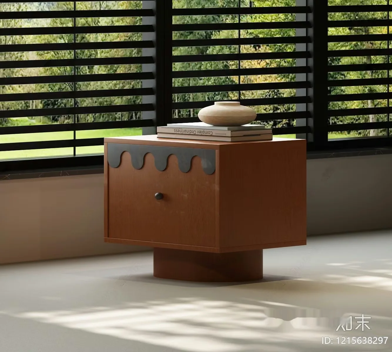 A Brown Nightstand 3D Model – 12114 – VRAY Render