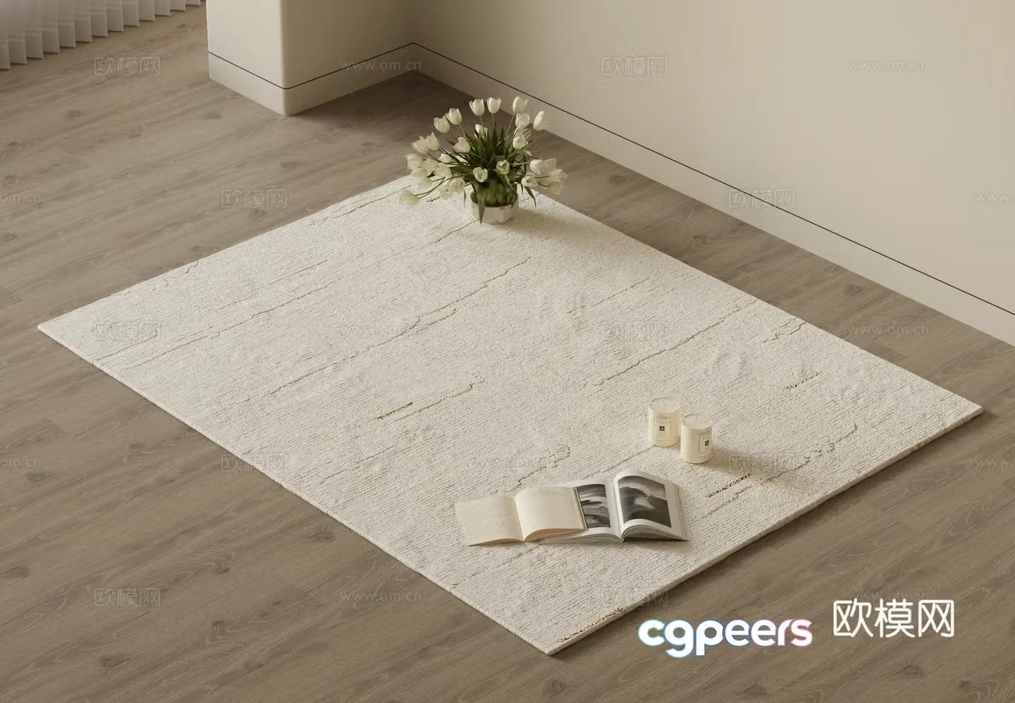 Modern carpet Striped carpet Abstract carpet Square carpet Living room carpet Plush carpet 3d model