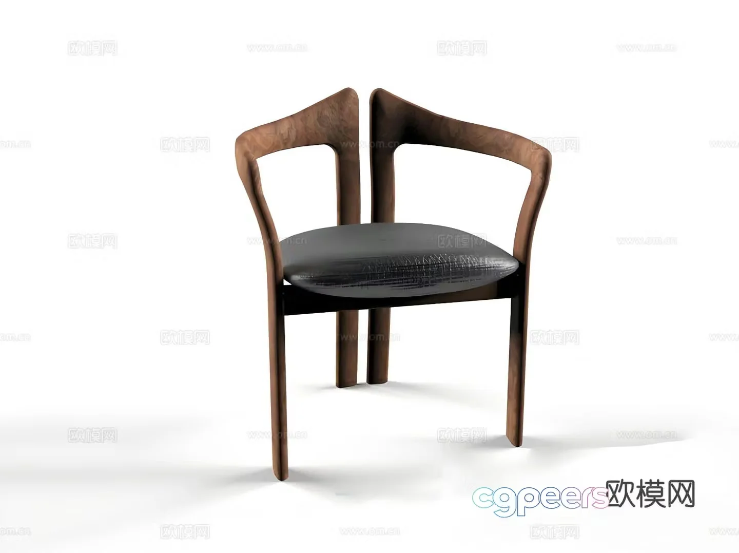 Italian style chair leisure chair 3d model