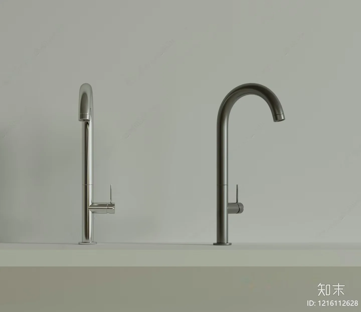 Modern Silver Faucet 3D Model – 10658 – VRAY Render