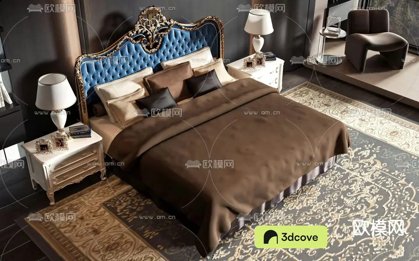 European double bed