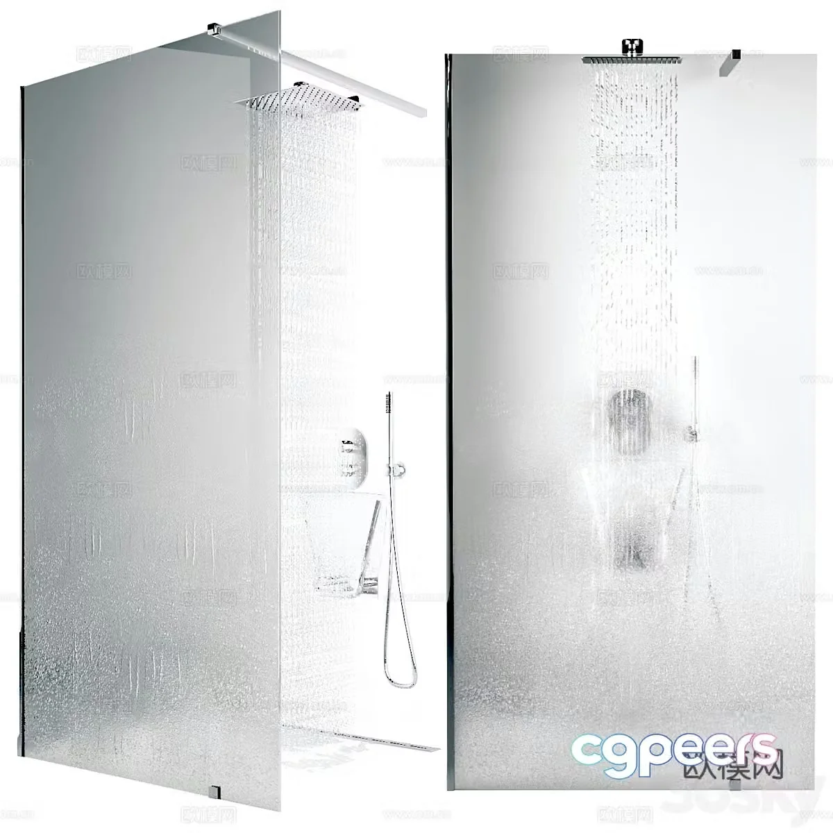 Walk-in shower 3d model