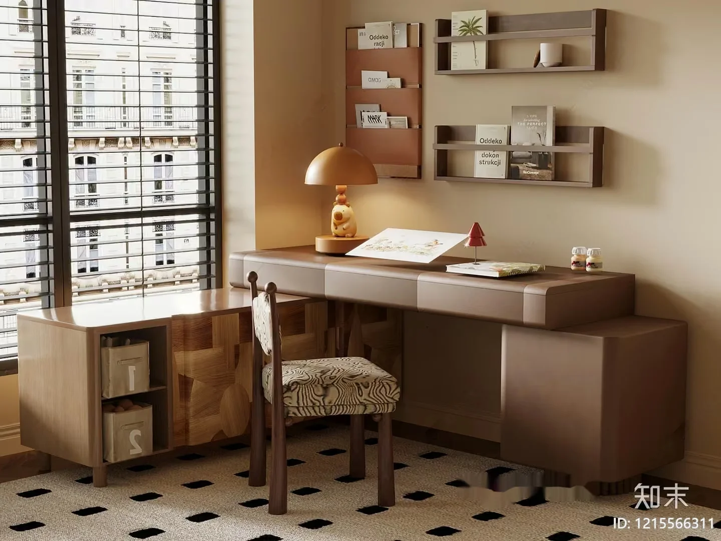 Modern Home Office 3D Model – 17000 – VRAY Render
