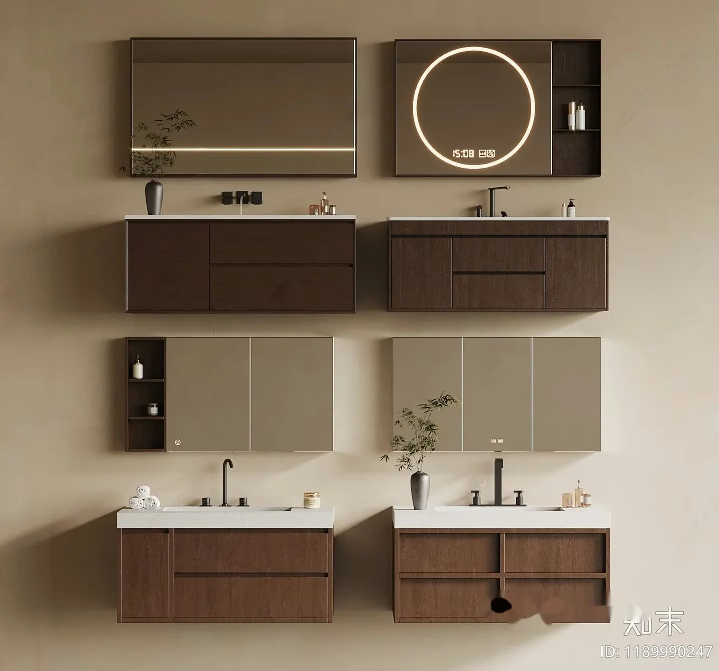 Modern Bathroom Vanity 3D Model – 13707 – VRAY Render