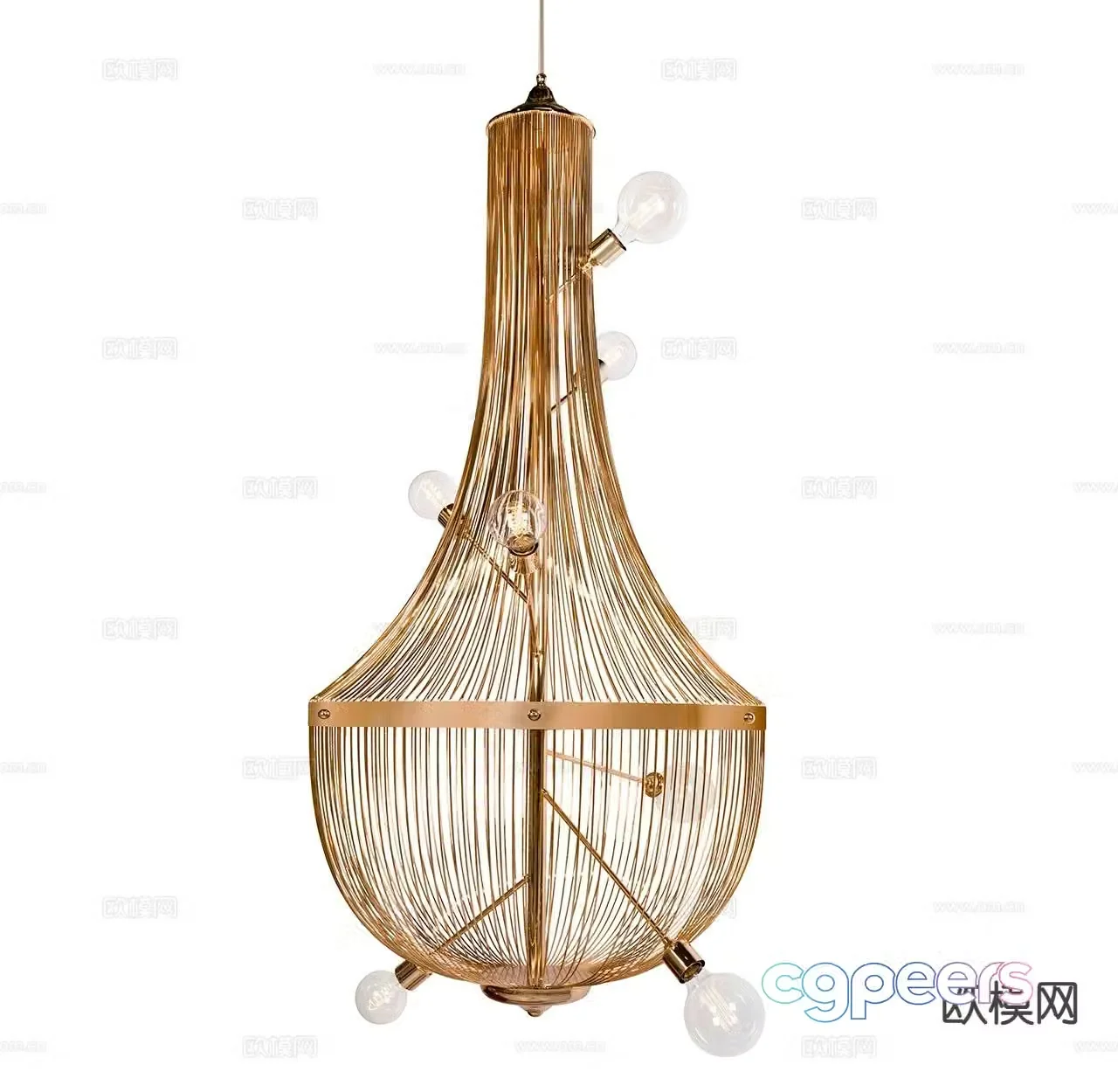 Portugal BOCA DO LOBO Nordic Chandelier Art Chandelier 3D Model