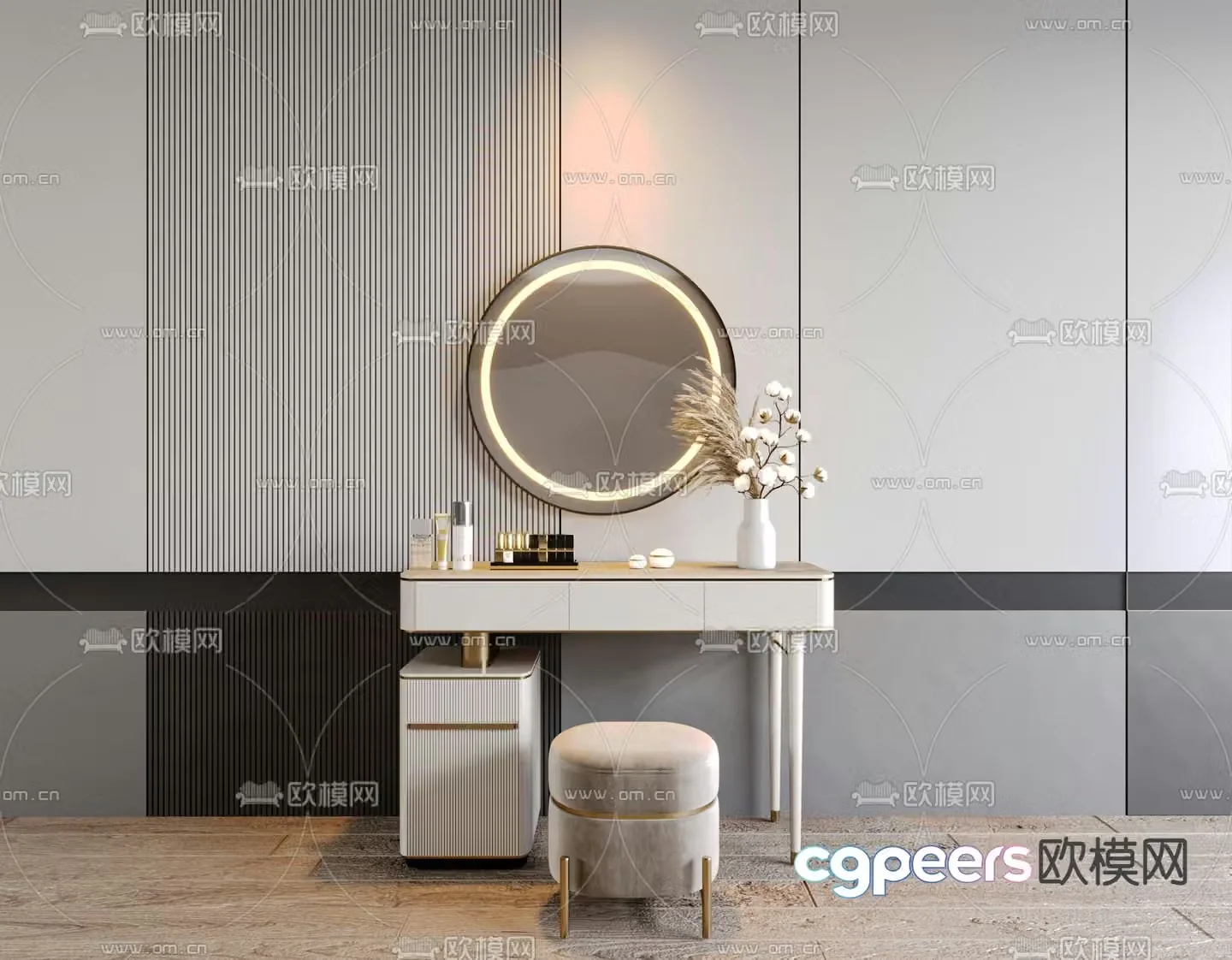 Modern dressing table 3d model
