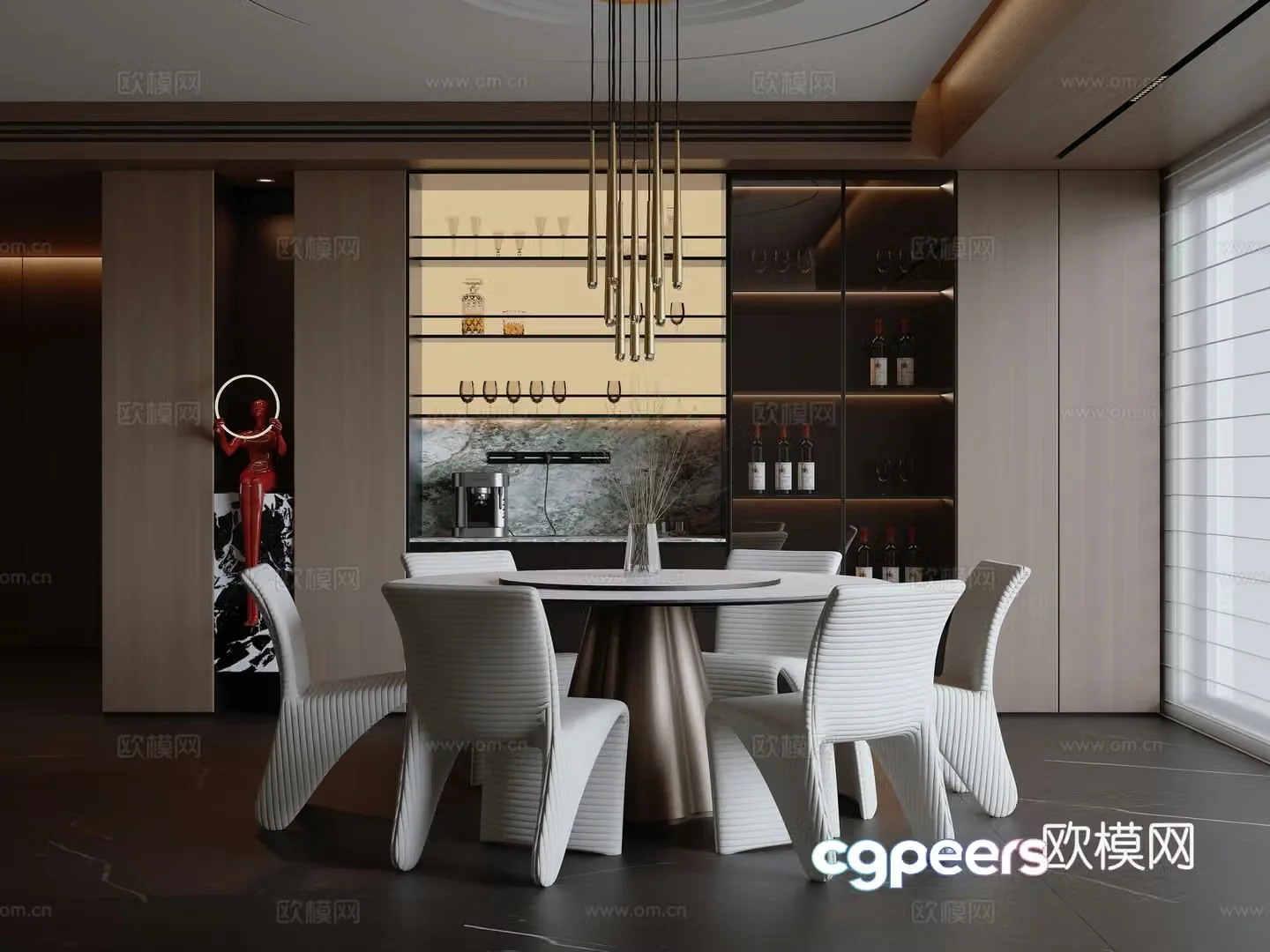 Modern Italian restaurant 3d model