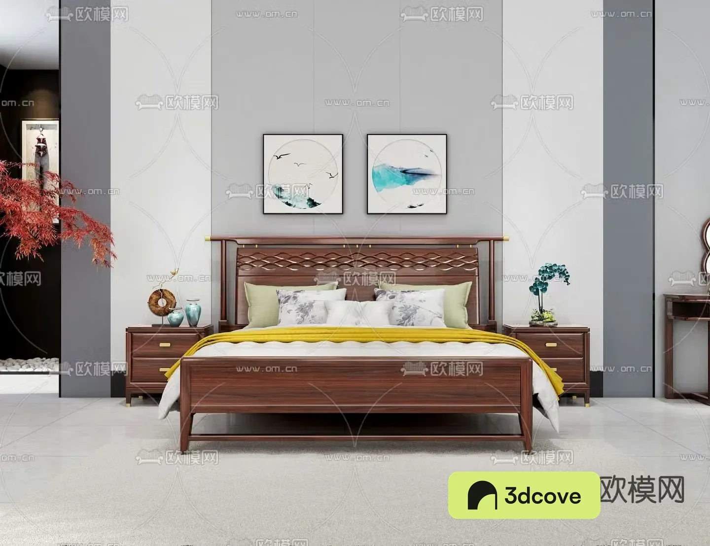 Chinese double bed