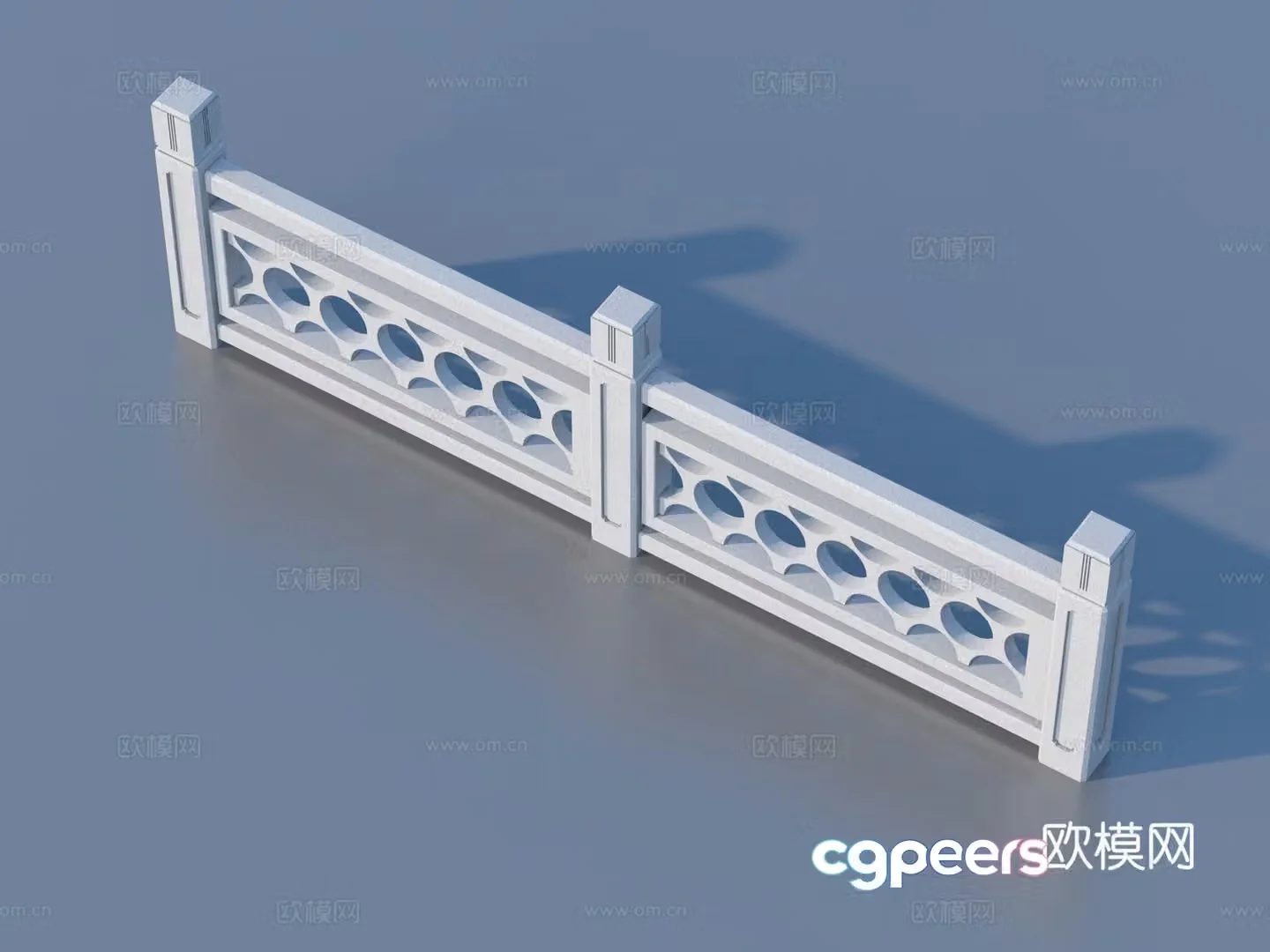 Fence Guardrail Railing 3d Model
