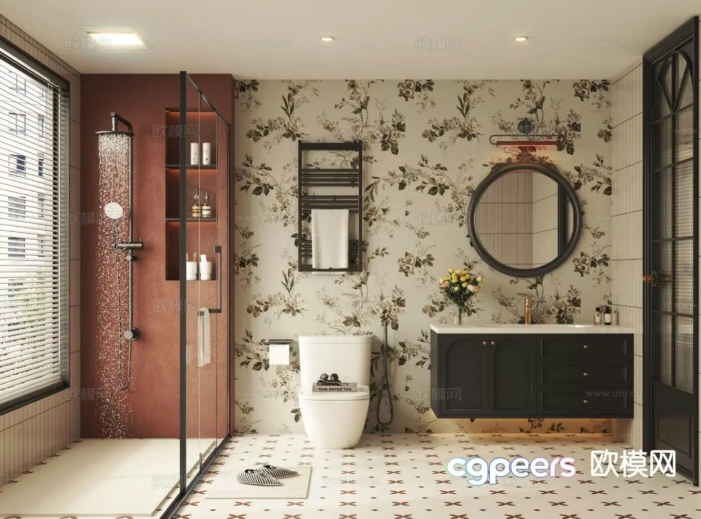 French bathroom bathroom 3d model