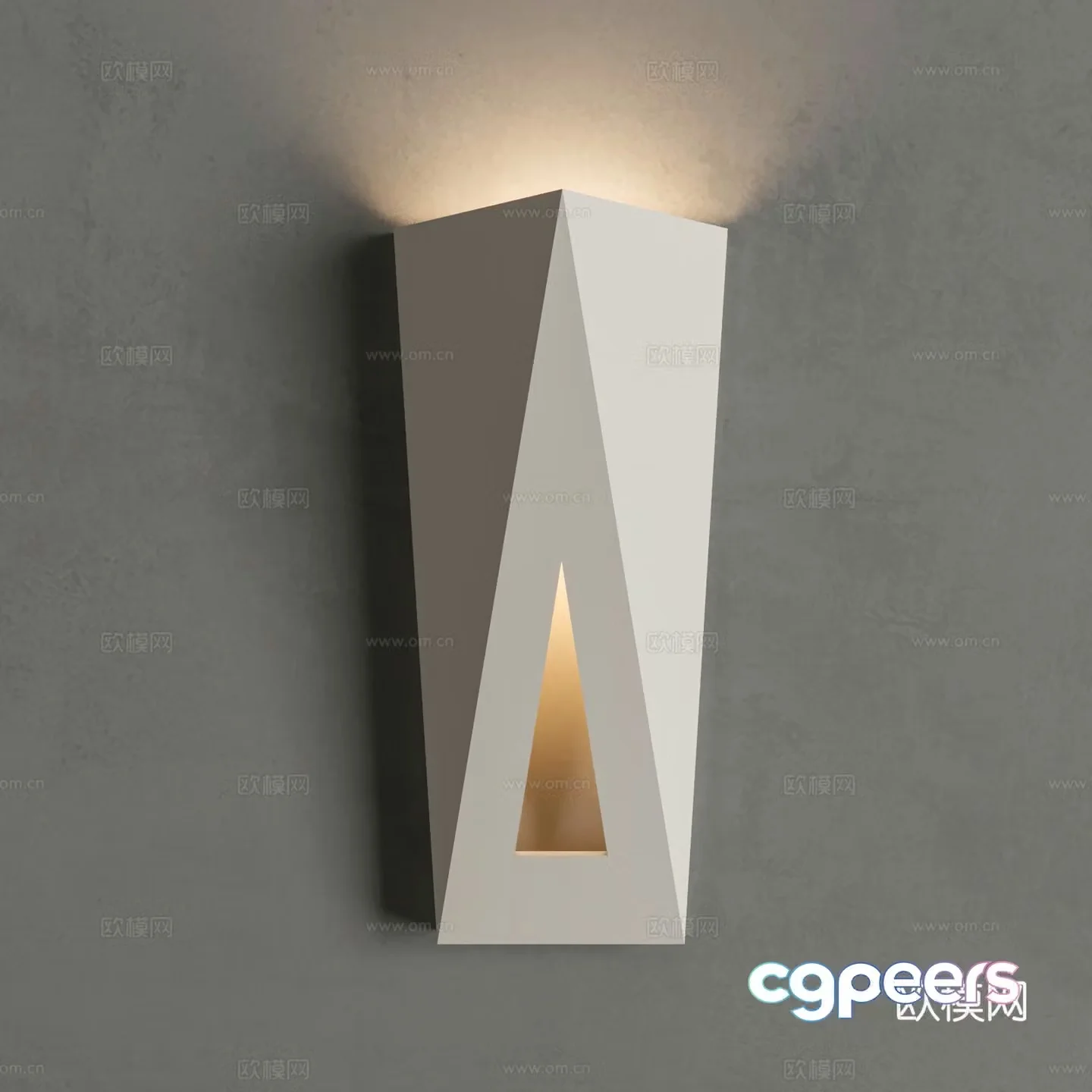 Topsy Triangle Media Room Wall Light 3D Model