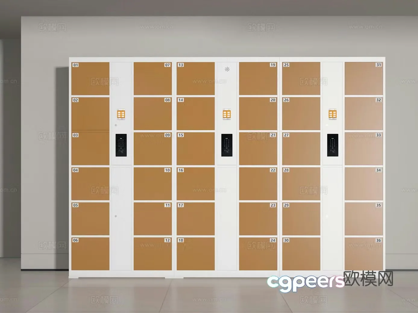3d model of locker
