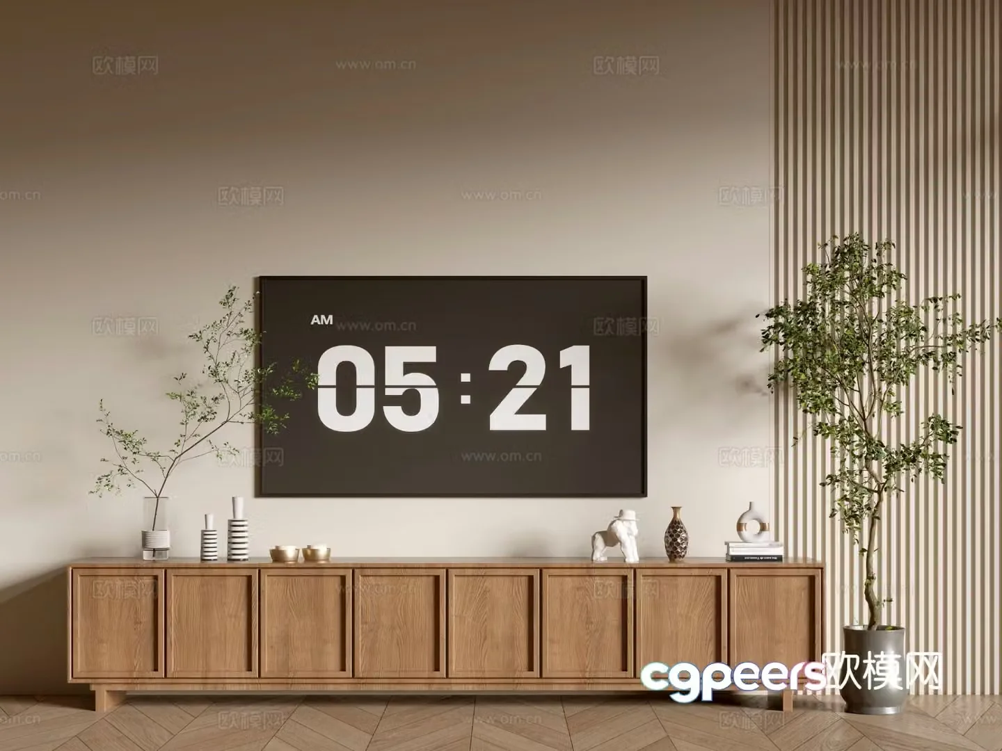 Wabi-sabi TV cabinet 3d model