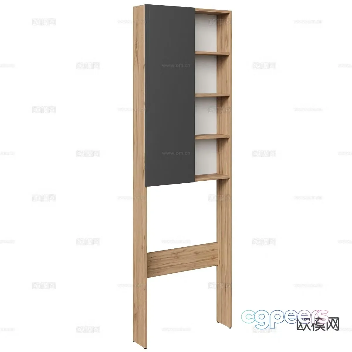 Nordic simple decorative cabinet hall cabinet high cabinet 3D model