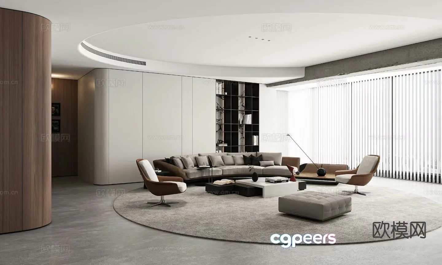 Modern living room 3d model