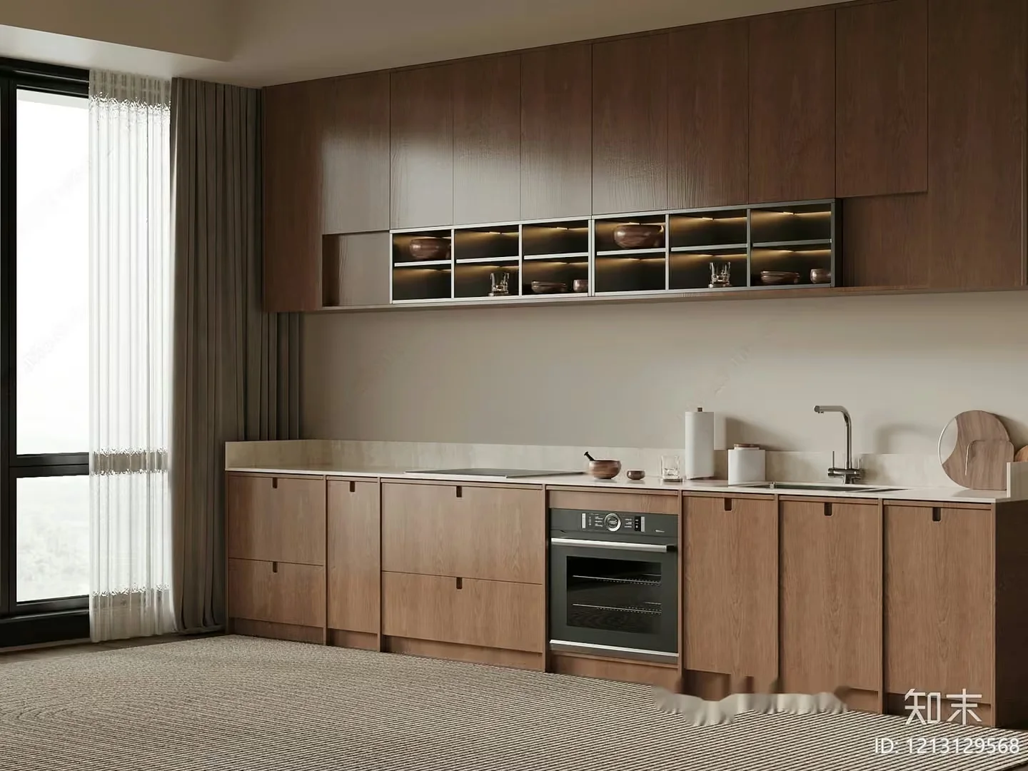 Modern Kitchen 3D Model – 7582 – VRAY Render