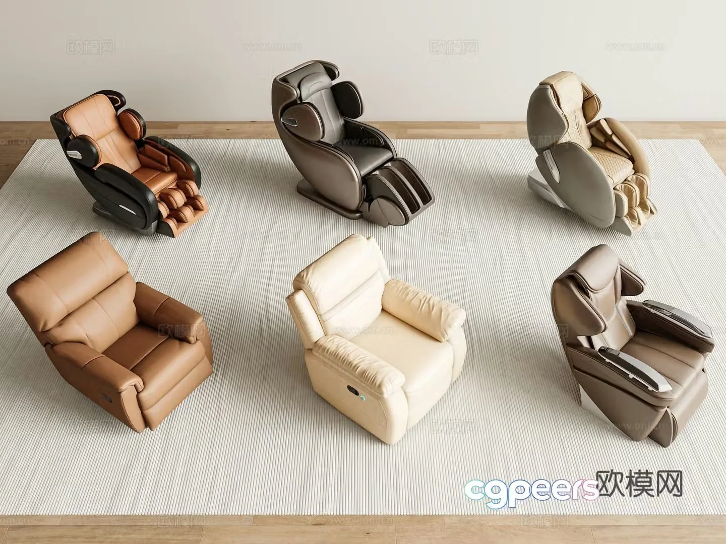 Modern massage chair 3D model
