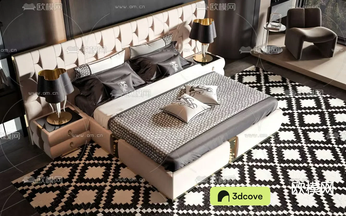 Modern double bed