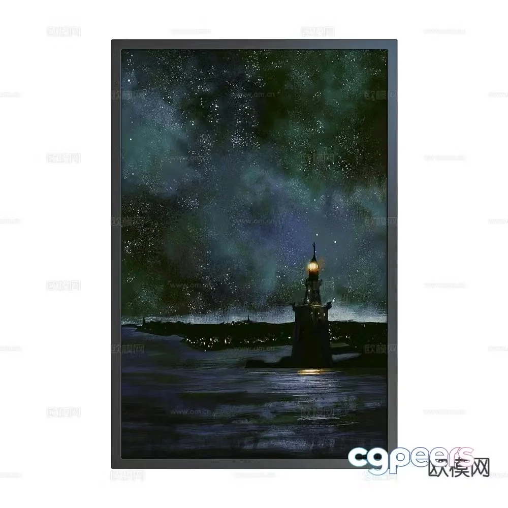NC Design starry sky hanging painting decorative painting 3d model