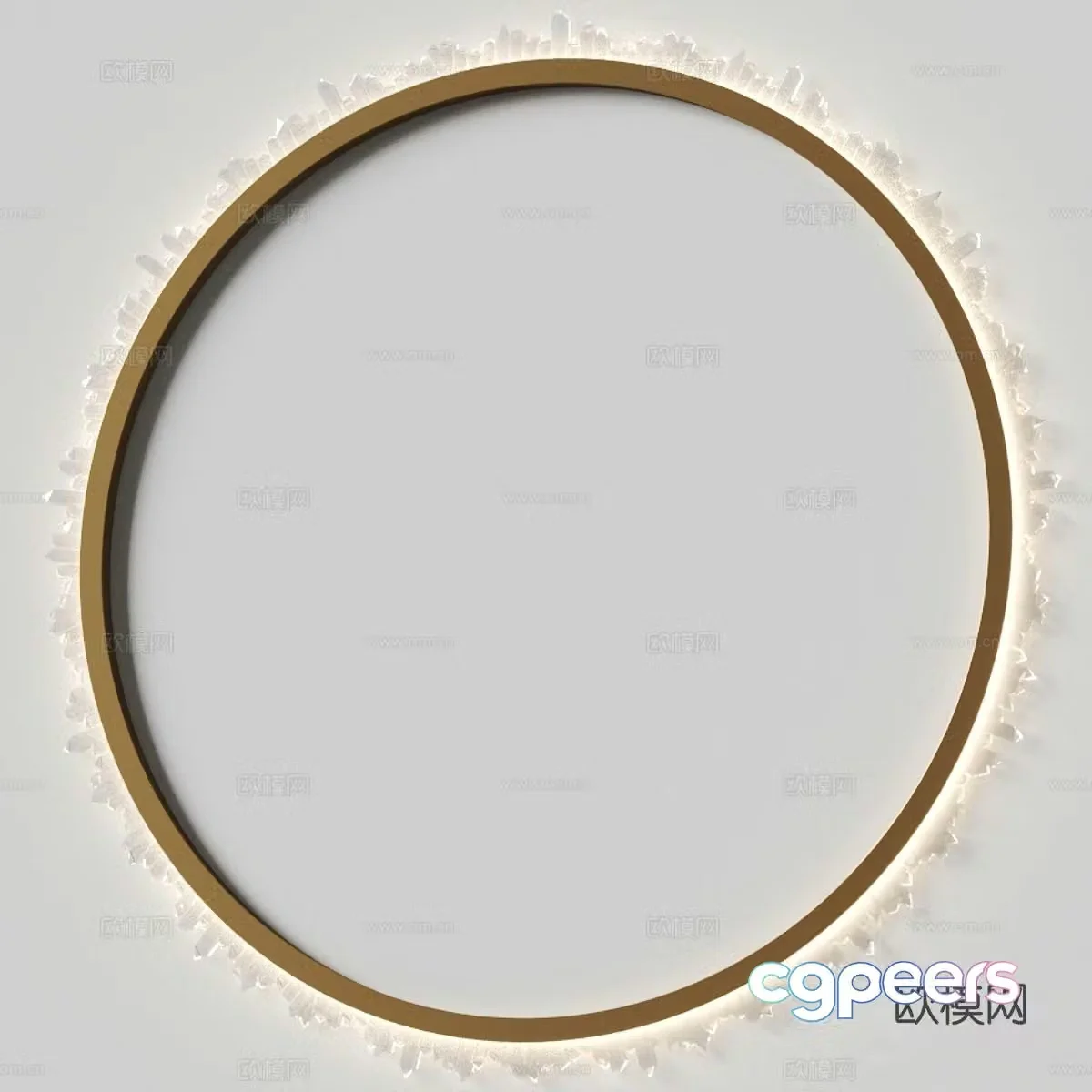 Light luxury wall lamp round wall lamp 3d model