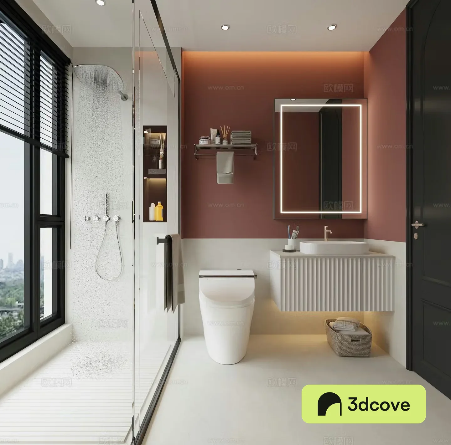 Modern minimalist bathroom