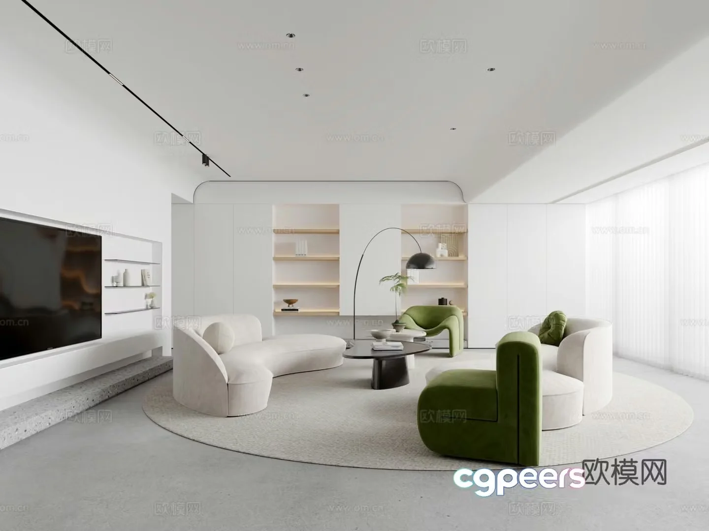 Modern living room 3d model