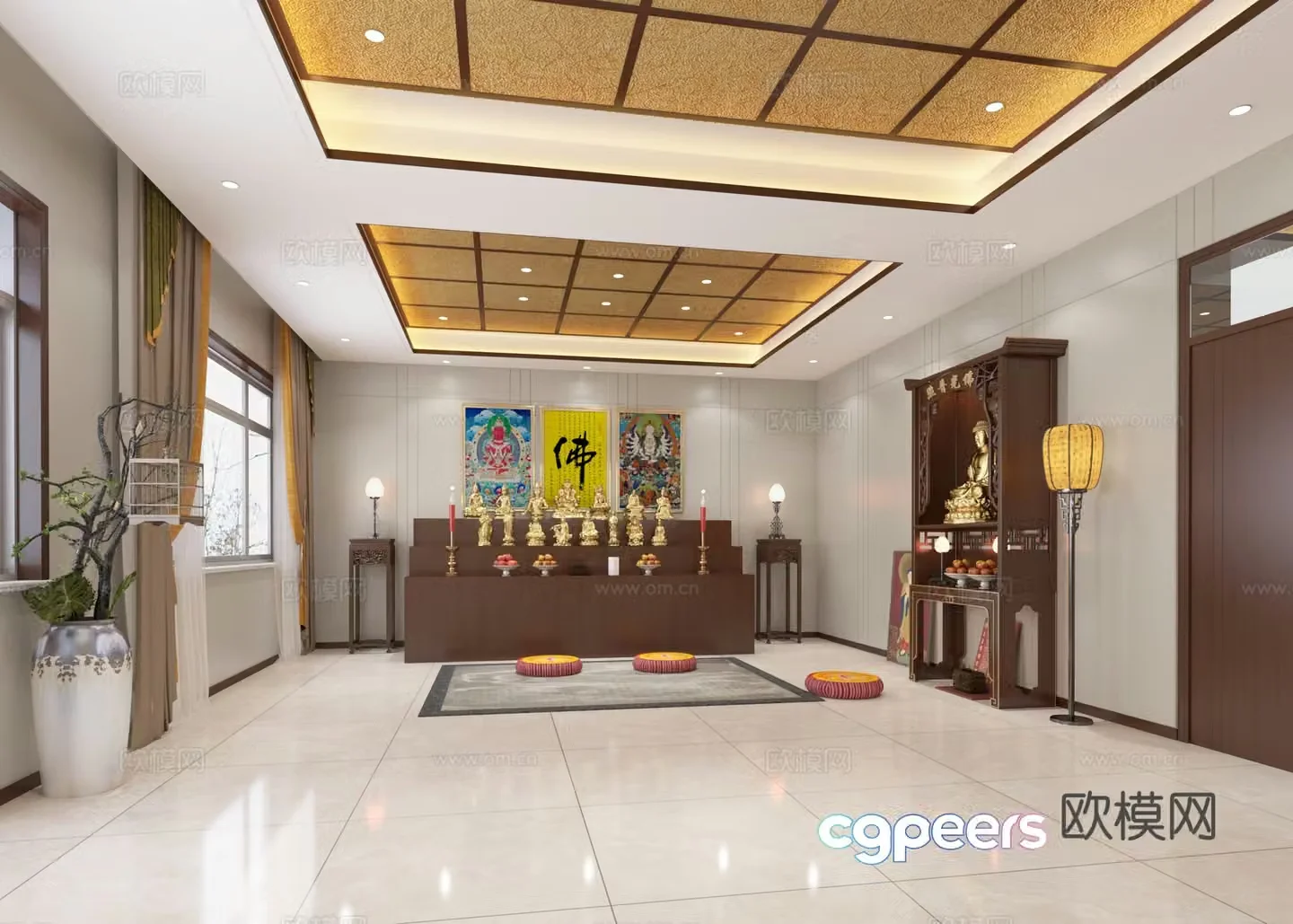 Buddhist temple 3d model