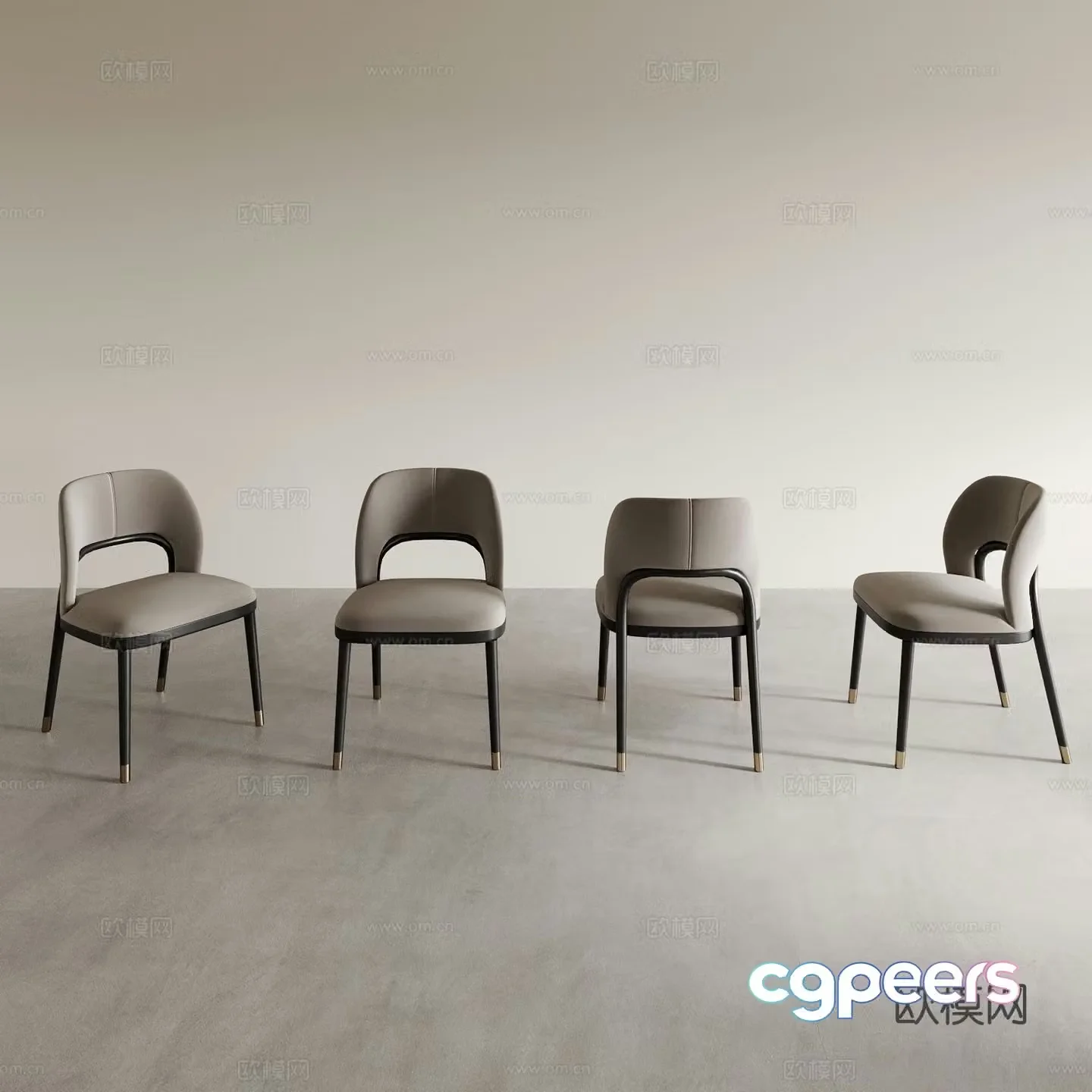 Dining chair tea chair leisure chair 3d model
