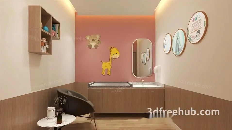 A Children’S Bathroom 3D Model – 19664 – VRAY Render
