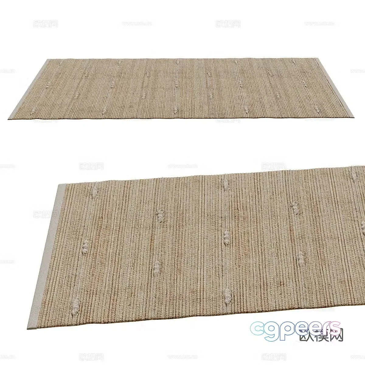 New Chinese style mimosa carpet 3D model