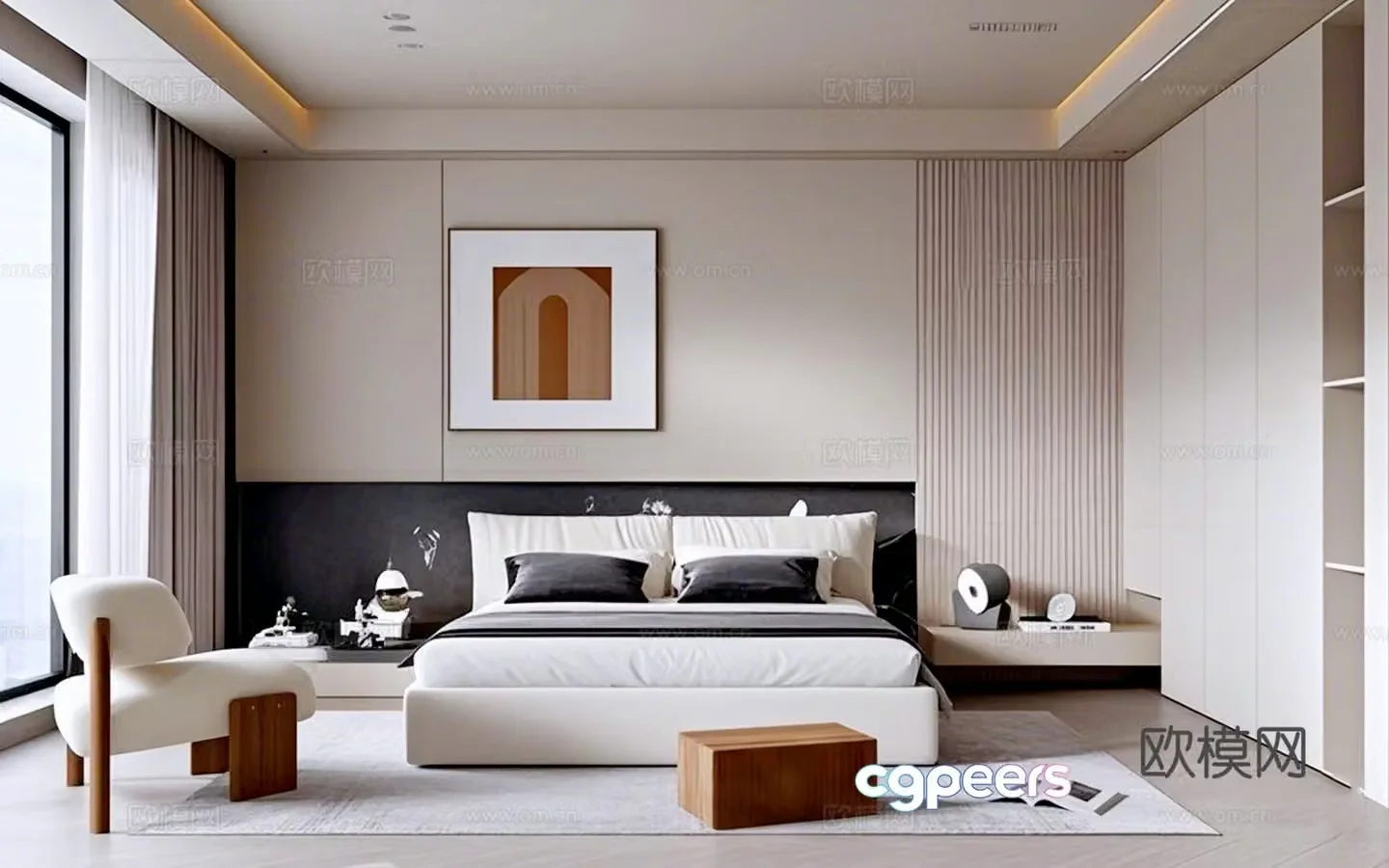 Modern bedroom 3d model