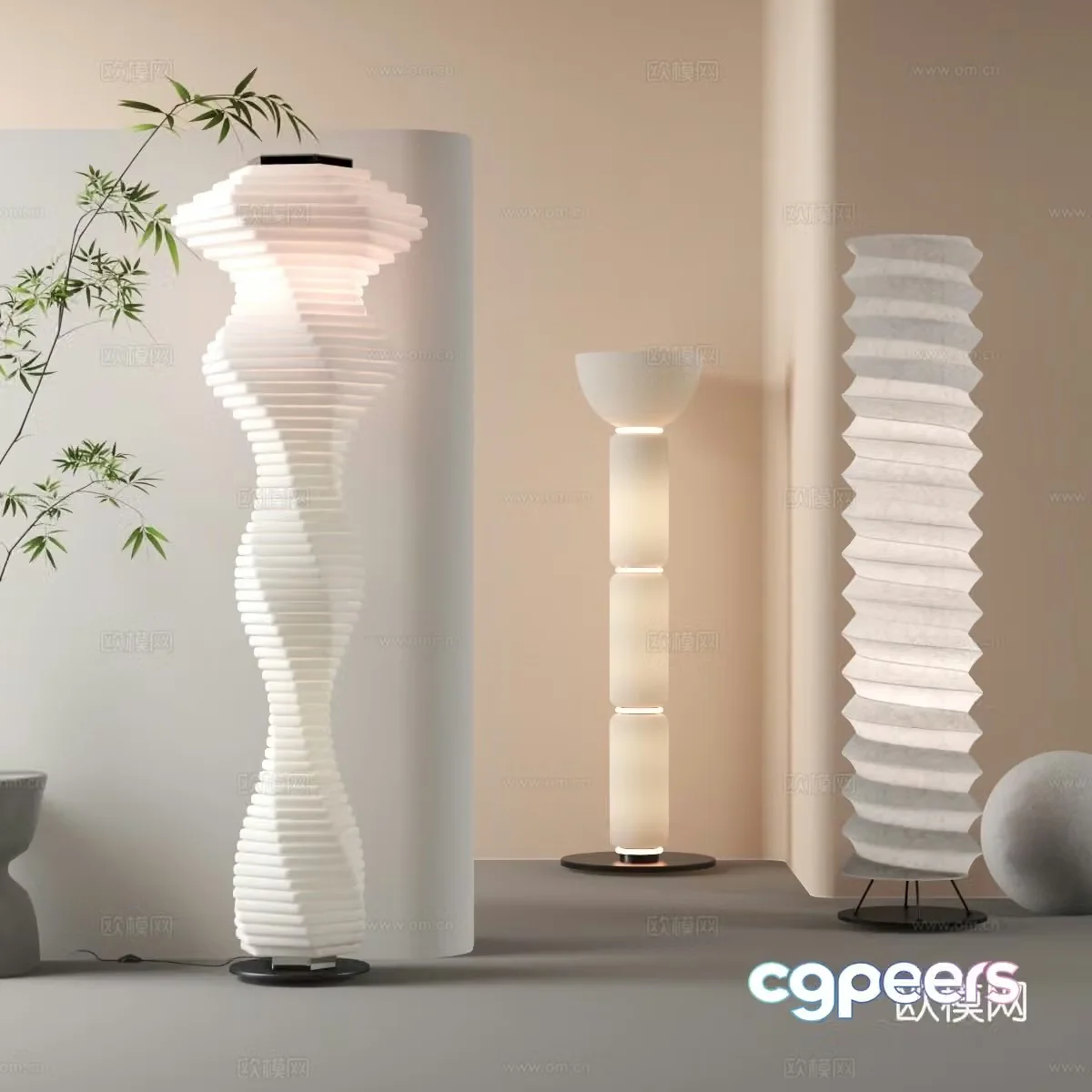 Modern floor lamp 3d model